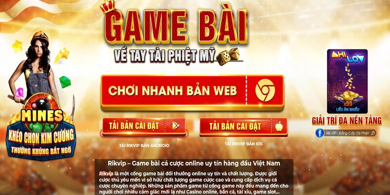 App Rikvip sở hữu nhiều ưu điểm nổi bật hơn so với phiên bản web